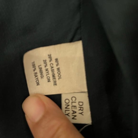 Nino Cerruti Navy Blue Double Breasted Cashmere Wool Blend Coat Sz. 44R - Picture 11 of 17